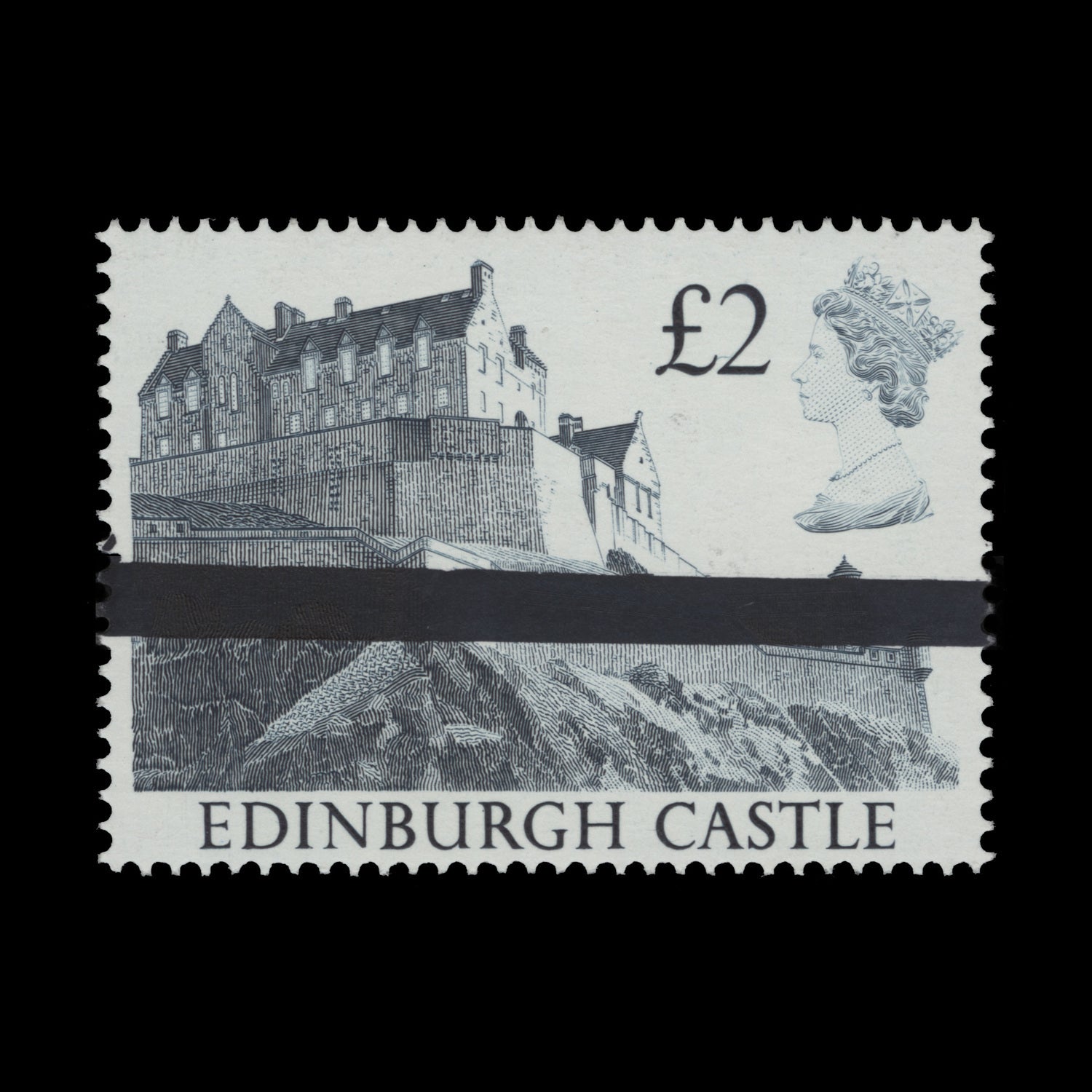 Great Britain 1988 Variety 2 Edinburgh Castle training stamp