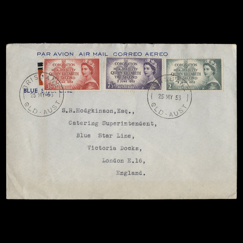 Australia 1953 Coronation first day cover, BRISBANE