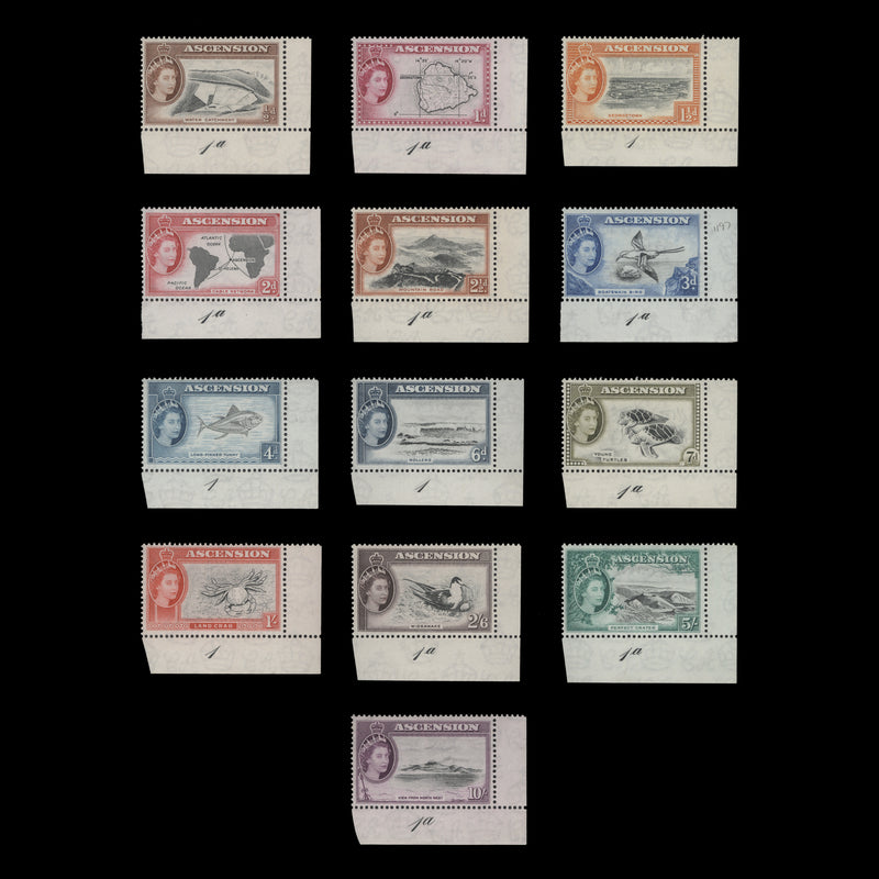 Ascension 1956 (MNH) Definitives plate singles