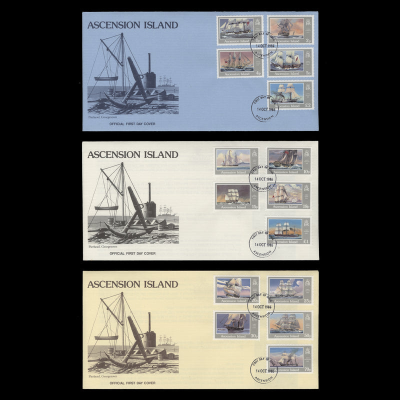 Ascension 1986 Royal Navy Ships first day covers