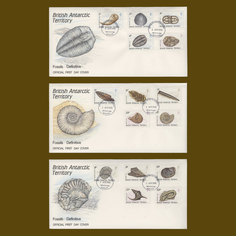 BAT 1990 Fossils first day covers