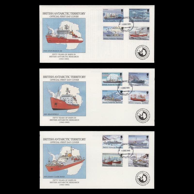 BAT 1993 Antarctic Ships first day covers