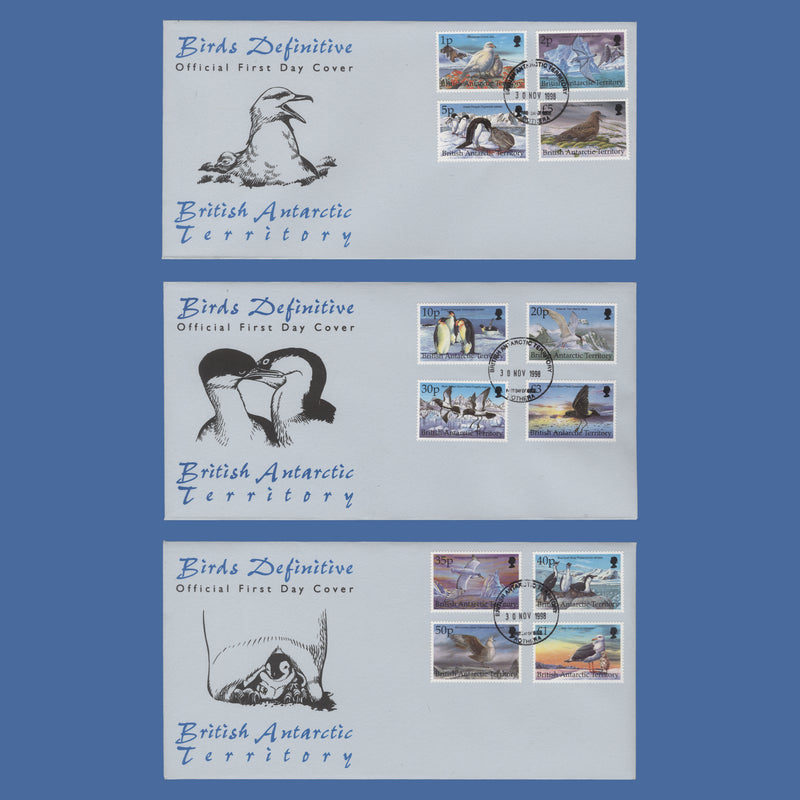 BAT 1998 Antarctic Birds first day covers