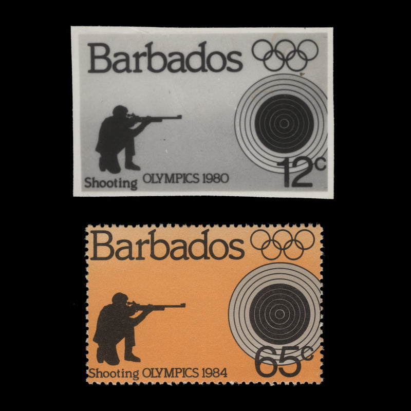 Barbados 1984 (Variety) Shooting/Olympic Games photographic proof