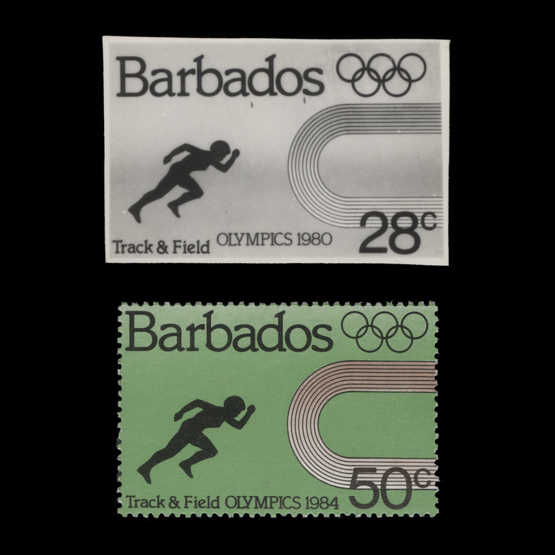 Barbados 1984 (Variety) Track & Field/Olympic Games photographic proof