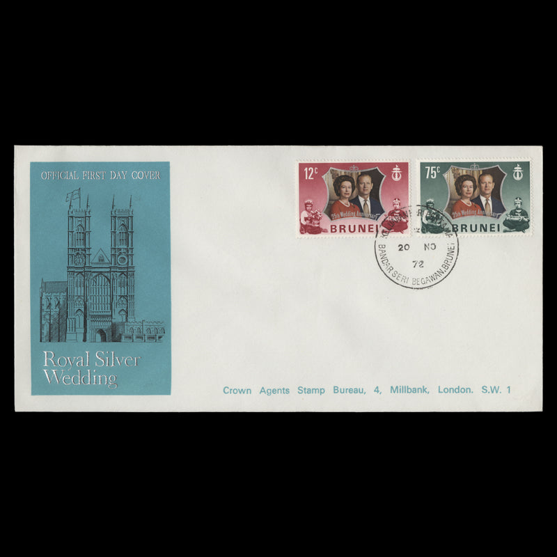 Brunei 1972 Royal Silver Wedding first day cover