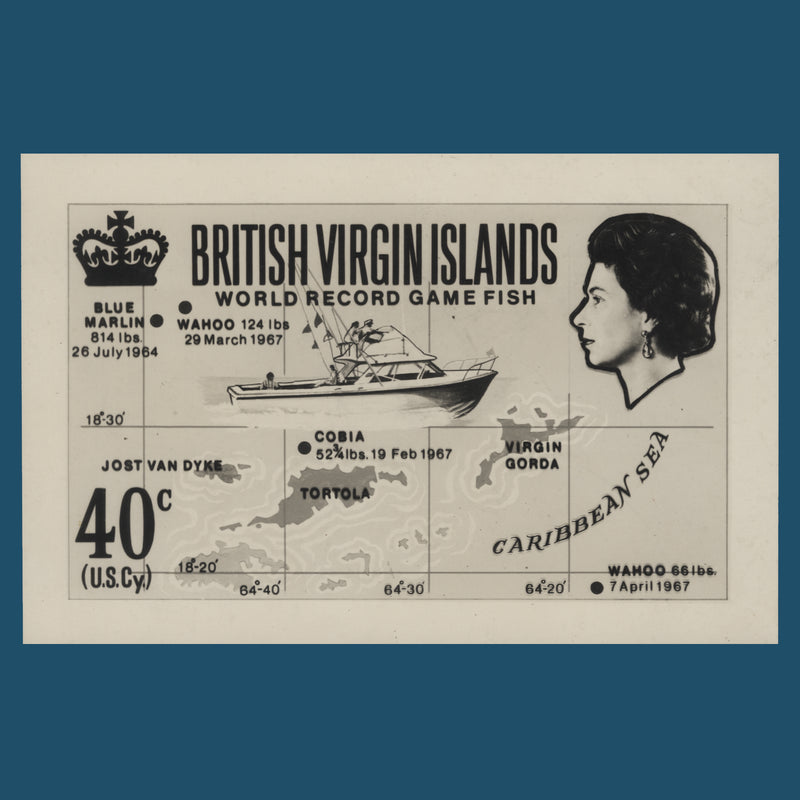 British Virgin Islands 1968 Game Fishing photographic proof