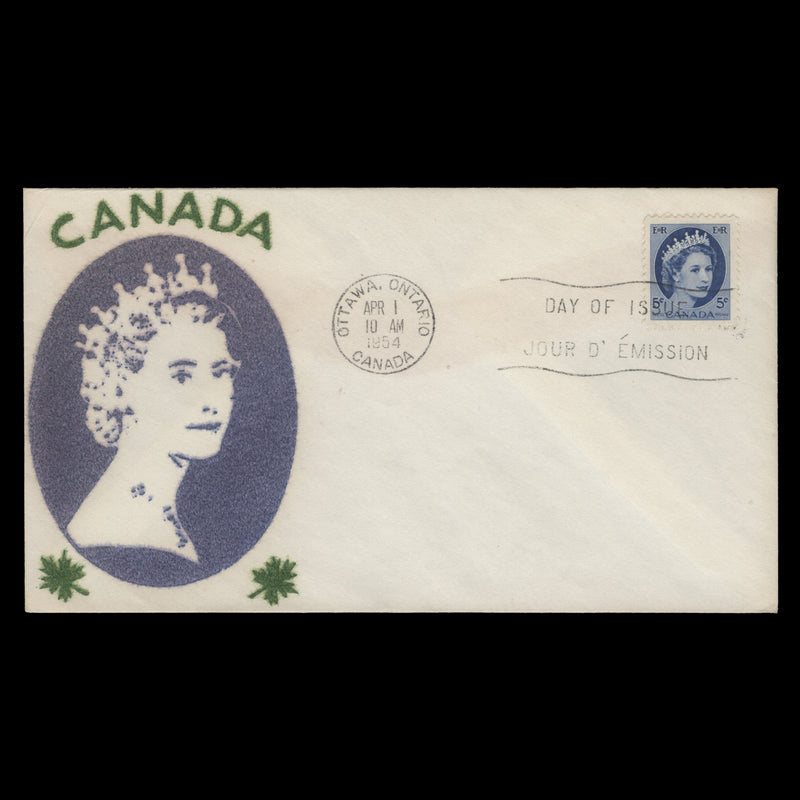 Canada 1954 (FDC) 5c Queen Elizabeth II, OTTAWA