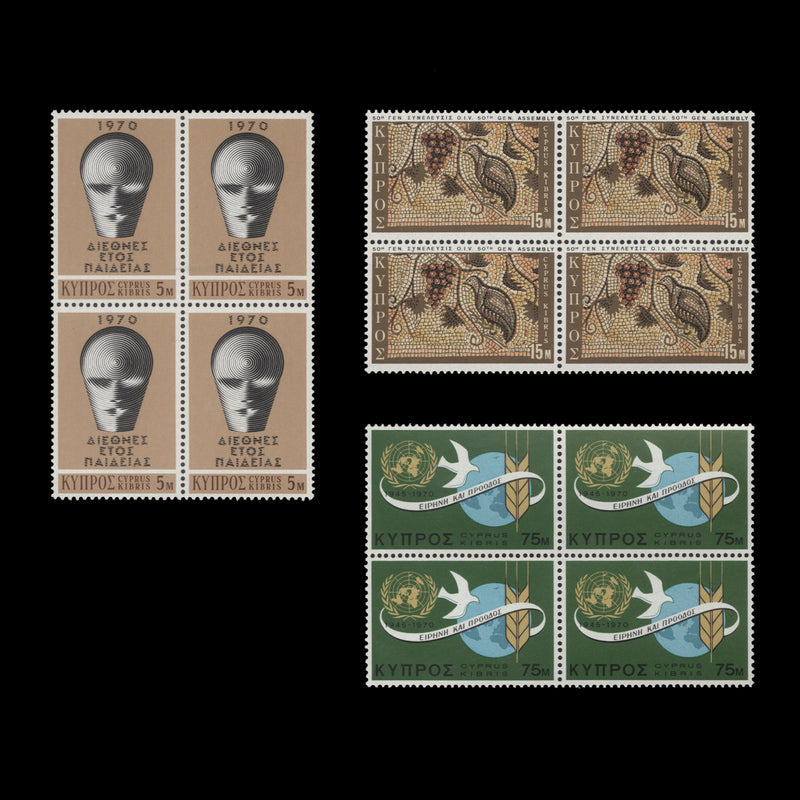 Cyprus 1970 (MNH) Anniversaries & Events blocks