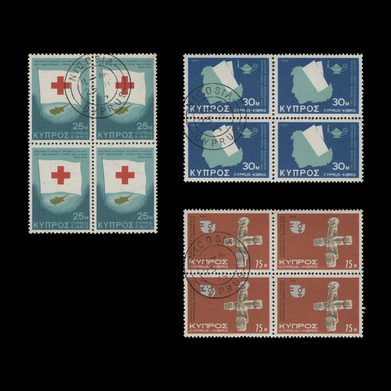 Cyprus 1975 Anniversaries & Events blocks cancelled-to-order