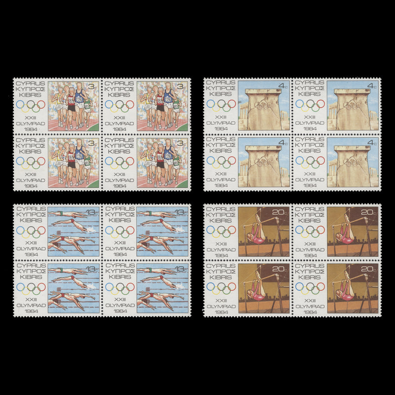 Cyprus 1984 (MNH) Olympic Games, Los Angeles blocks