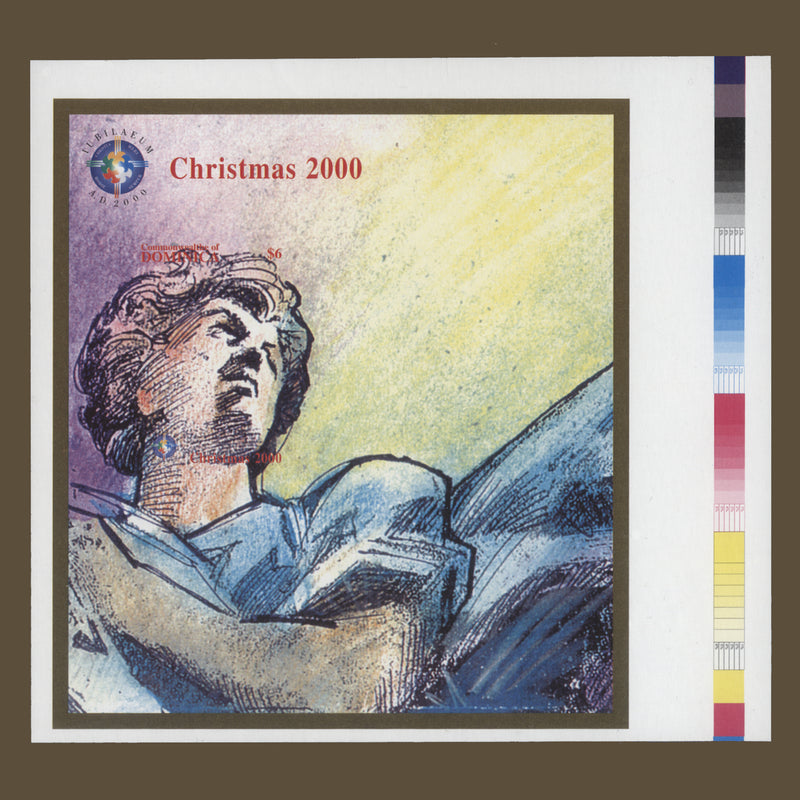 Dominica 2000 Christmas imperf proof miniature sheet