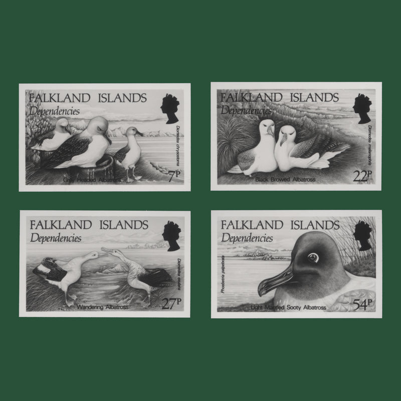 Falkland Islands Dependencies 1985 Albatrosses photo proofs