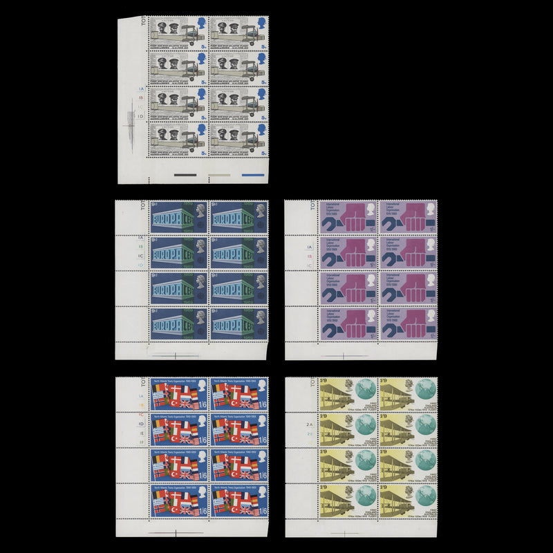 Great Britain 1969 (MNH) Anniversaries cylinder blocks