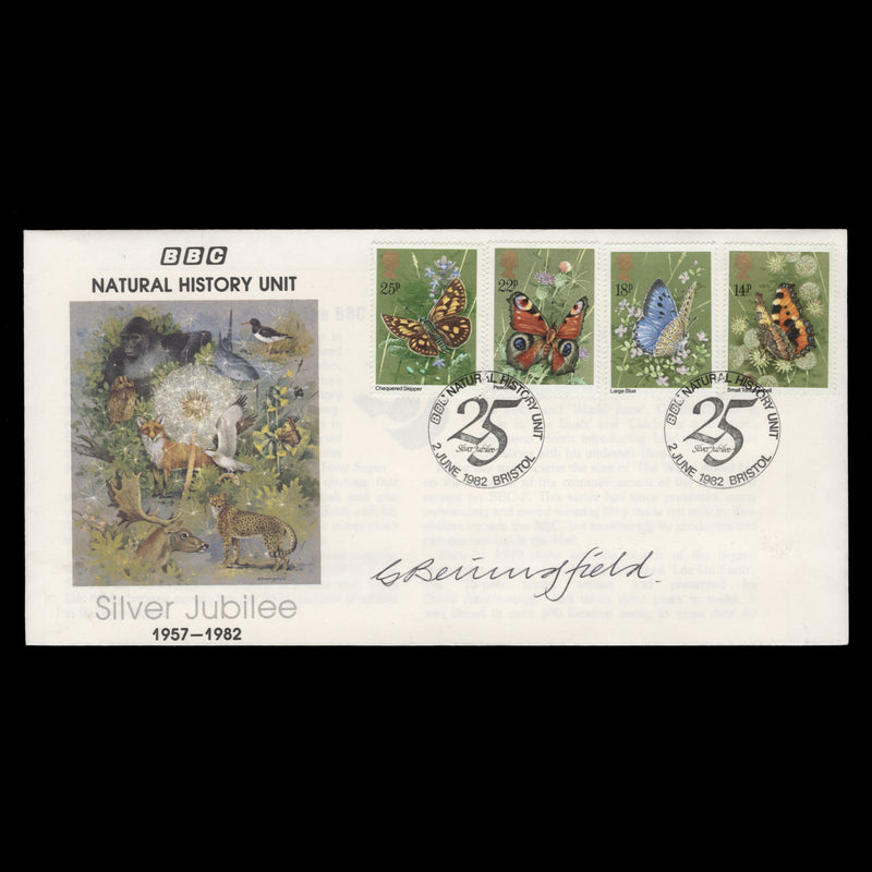 Great Britain 1981 BBC Natural History Unit commemorative cover signed by designer