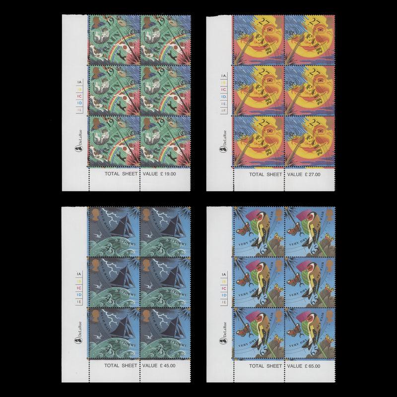 Great Britain 2001 (MNH) The Weather cylinder blocks