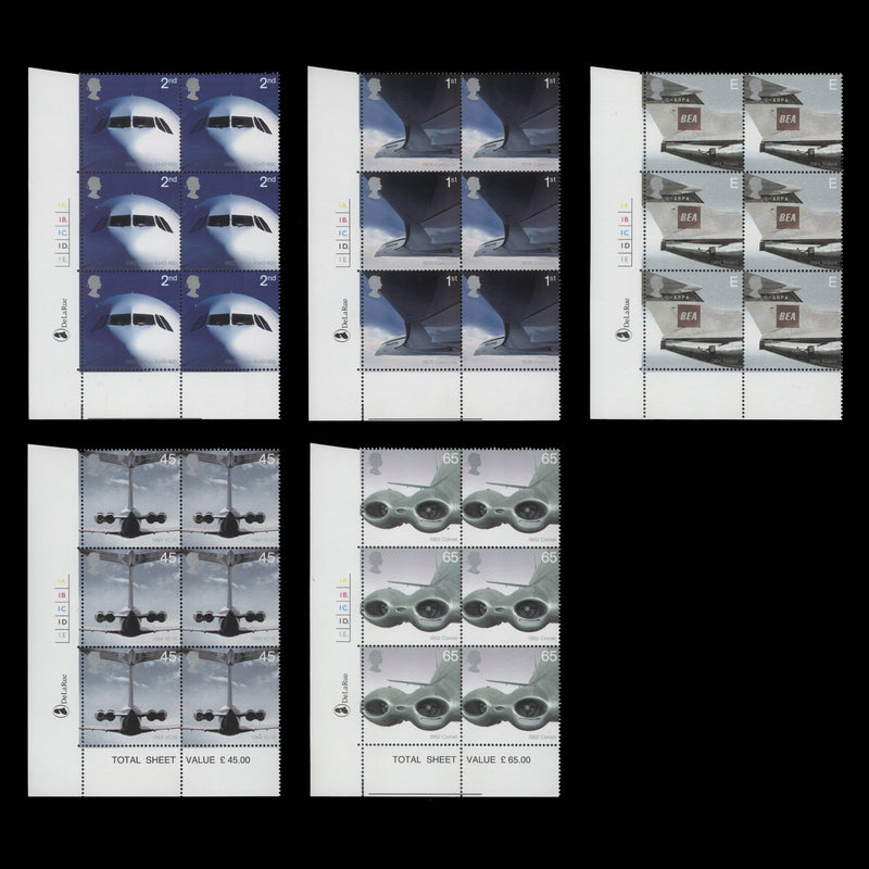 Great Britain 2002 (MNH) Airliners cylinder blocks