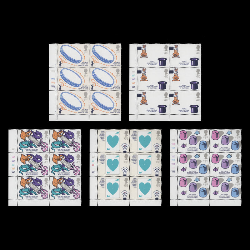 Great Britain 2005 (MNH) Magic Circle Centenary cylinder blocks