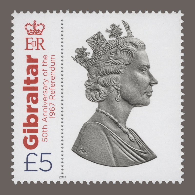 Gibraltar 2017 (MNH) £5 Referendum Anniversary