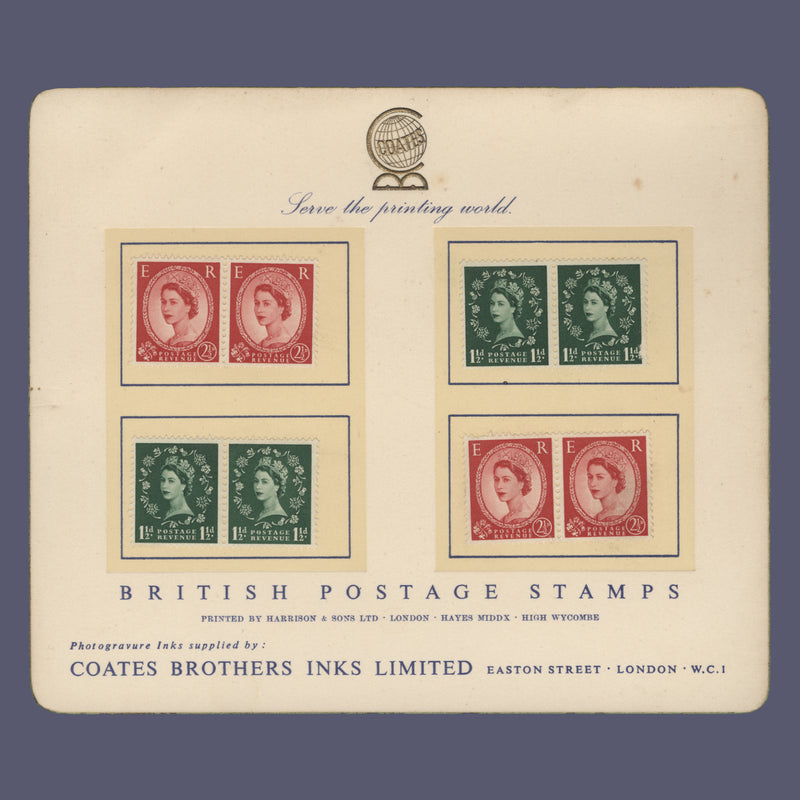 Great Britain 1952 Wilding Definitives presentation card