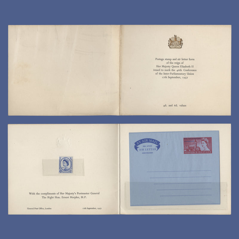 Great Britain 1957 Parliamentary Conference presentation folder