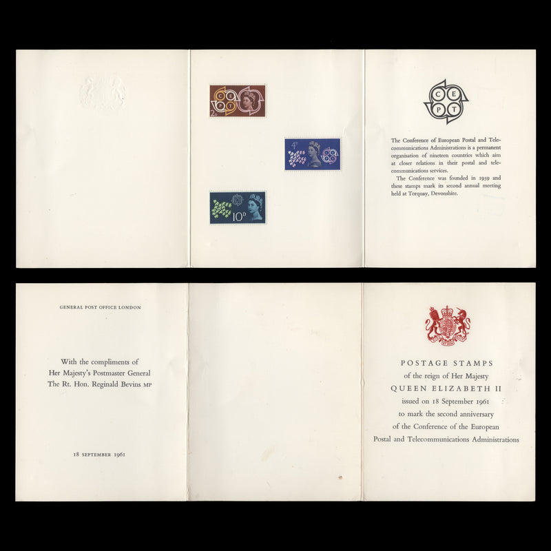 Great Britain 1960 CEPT presentation folder