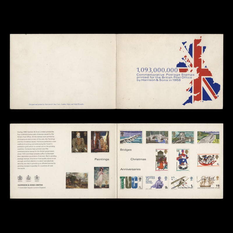 Great Britain 1968 Commemoratives presentation folder