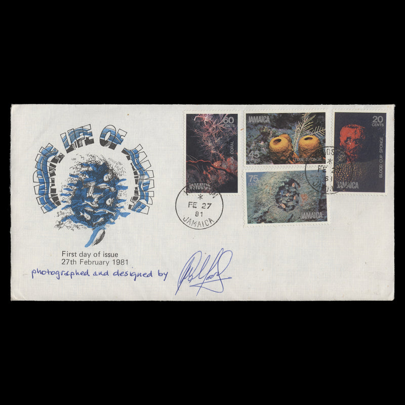 Jamaica 1981 Marine Life first day cover signed by Joseph Mahfood