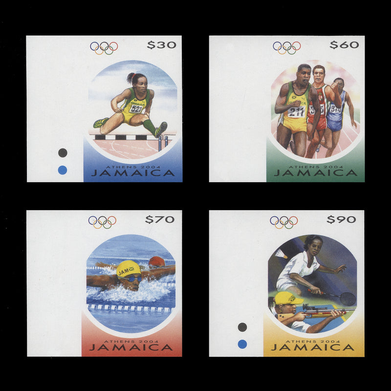 Jamaica 2004 Olympic Games, Athens imperf proof singles