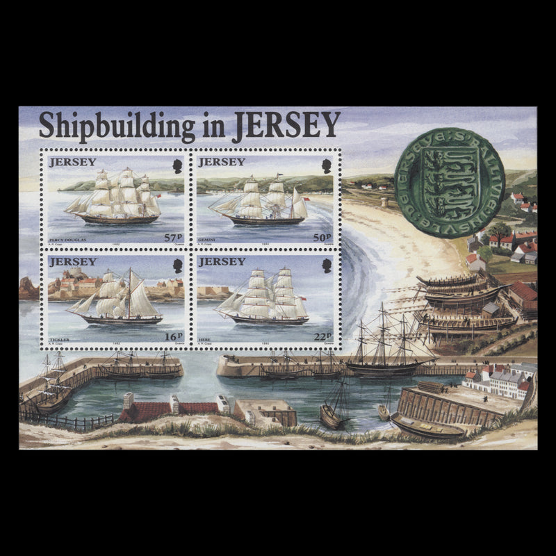 Jersey 1992 (MNH) Shipbuilding miniature sheet