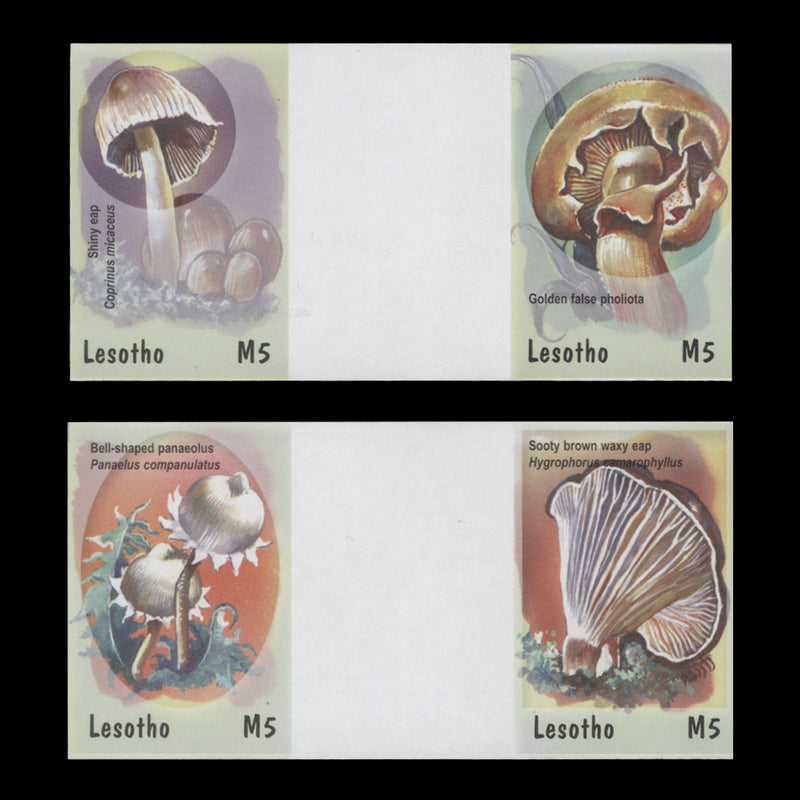 Lesotho 2001 Fungi imperforate proof gutter pairs