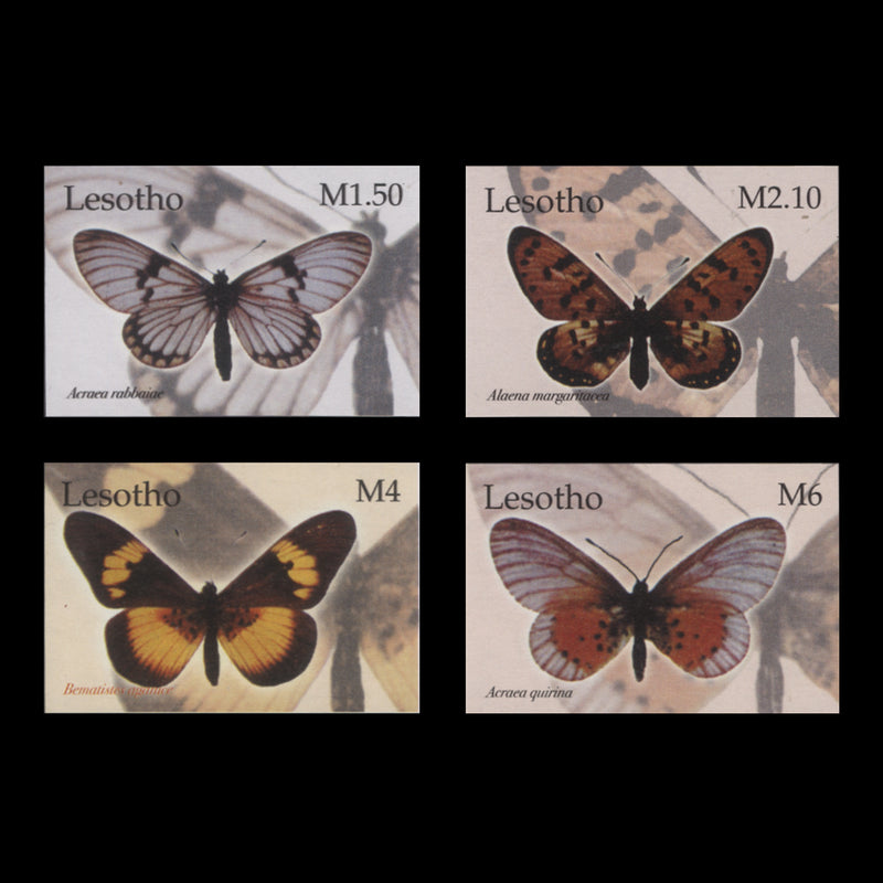 Lesotho 2004 Butterflies imperforate proof singles