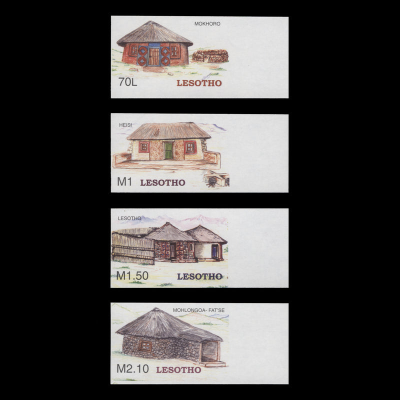 Lesotho 2005 Basotho Houses imperforate proof singles