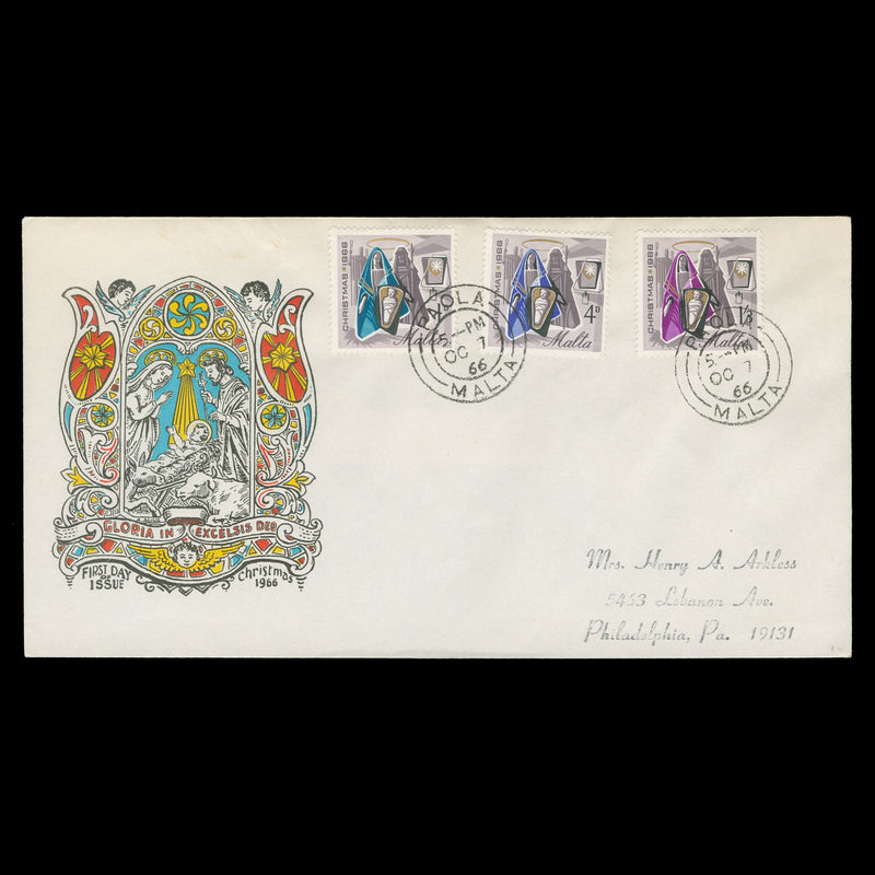 Malta 1966 Chirstmas first day cover, PAOLA