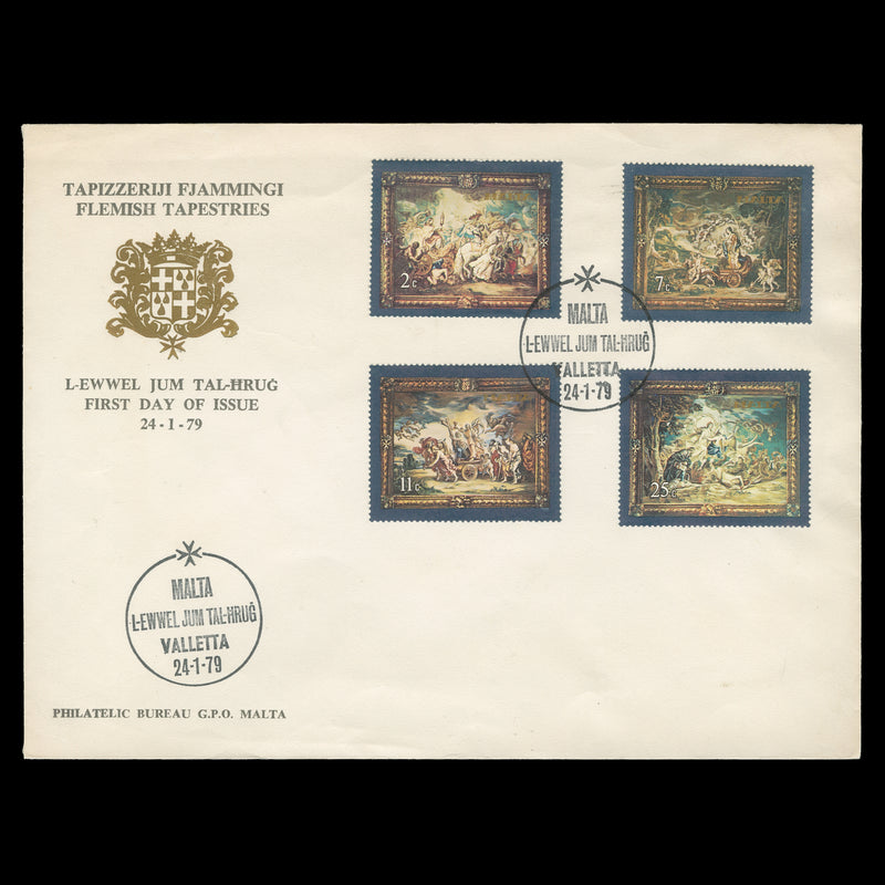 Malta 1979 Flemish Tapestries first day cover, VALLETTA