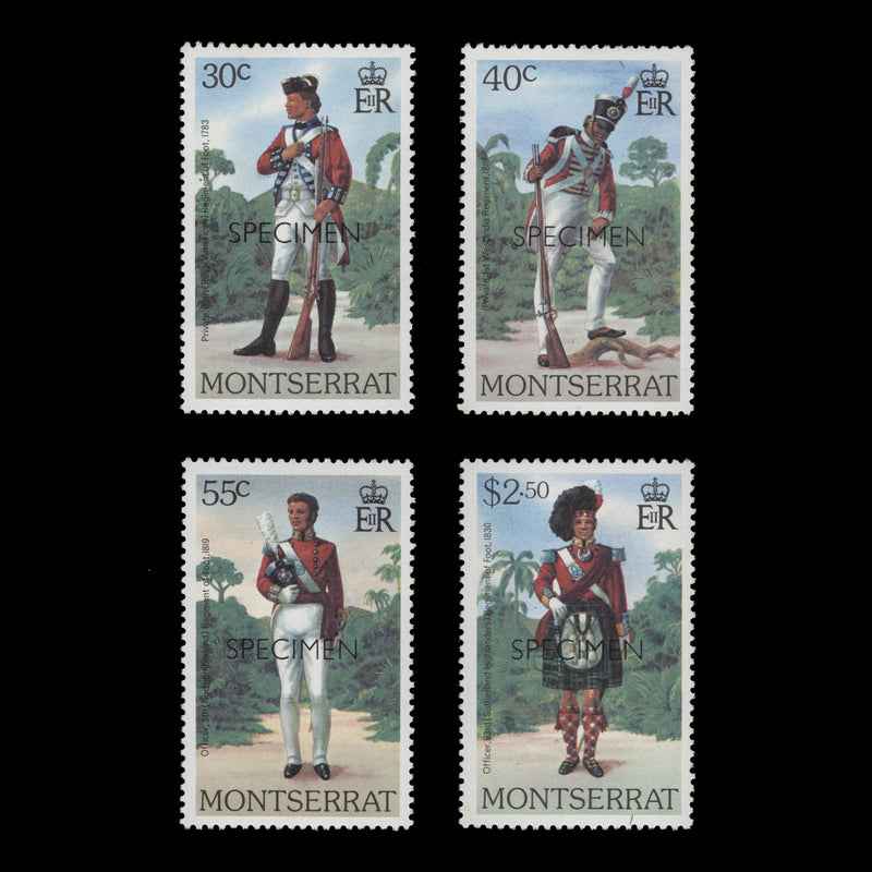 Montserrat 1979 (MNH) Military Uniforms SPECIMEN set