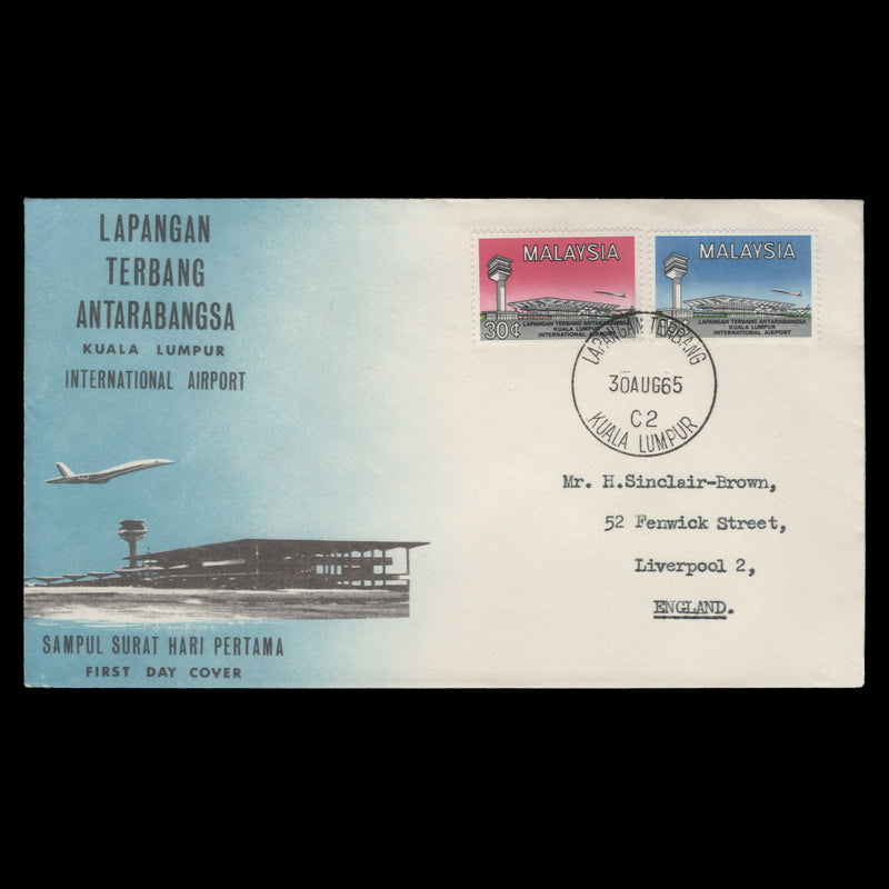 Malaysia 1965 International Airport Opening first day cover, LAPANGAN TERBANG