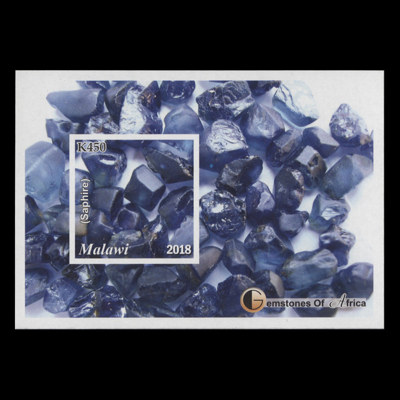 Malawi 2019 (Variety) K450 Saphire imperf miniature sheet