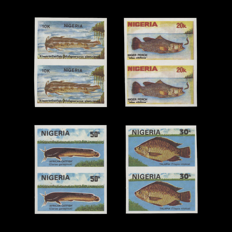 Nigeria 1991 (Variety) Fishes imperforate pairs