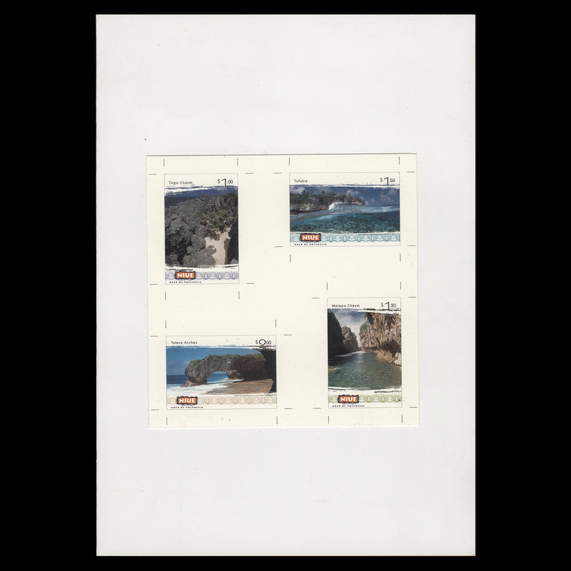 Niue 1999 Island Scenes composite colour proof