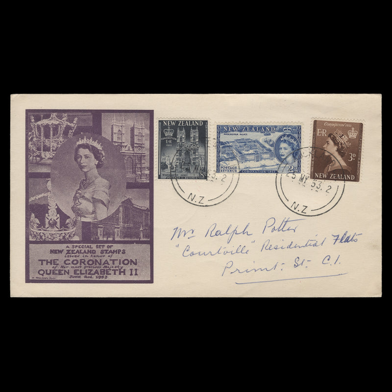 New Zealand 1953 Coronation first day cover, AUCKLAND