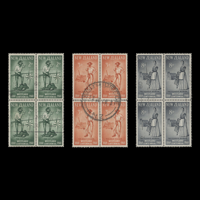 New Zealand 1960 (Used) Westland Centennial blocks