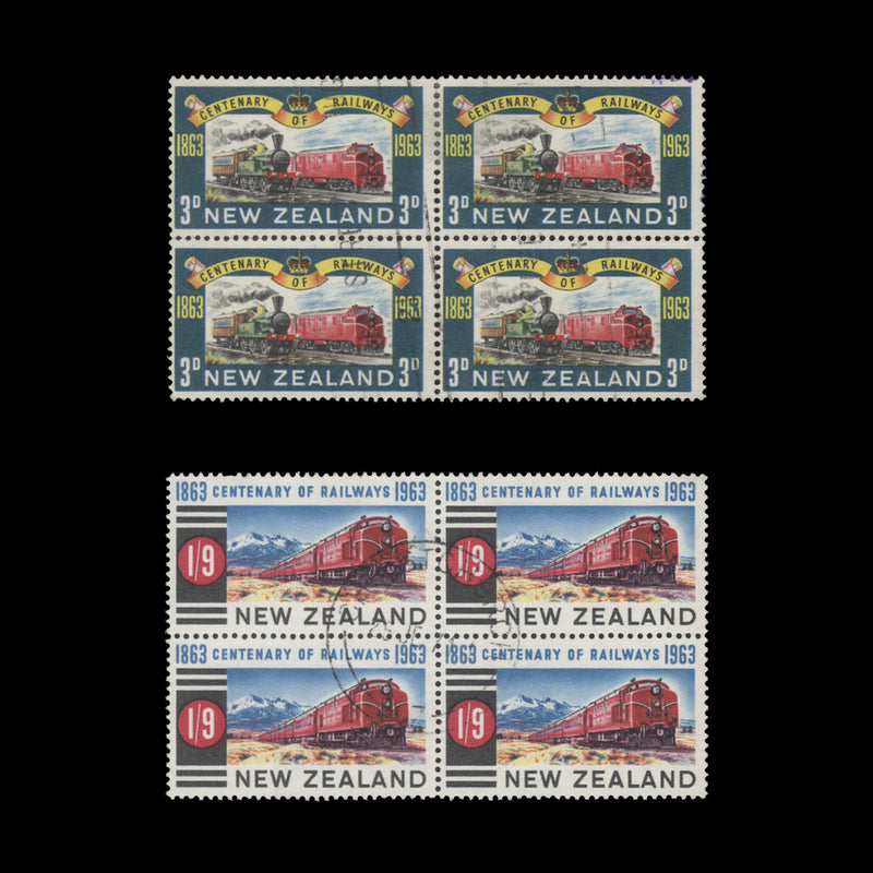 New Zealand 1963 (Used) Railway Centenary blocks