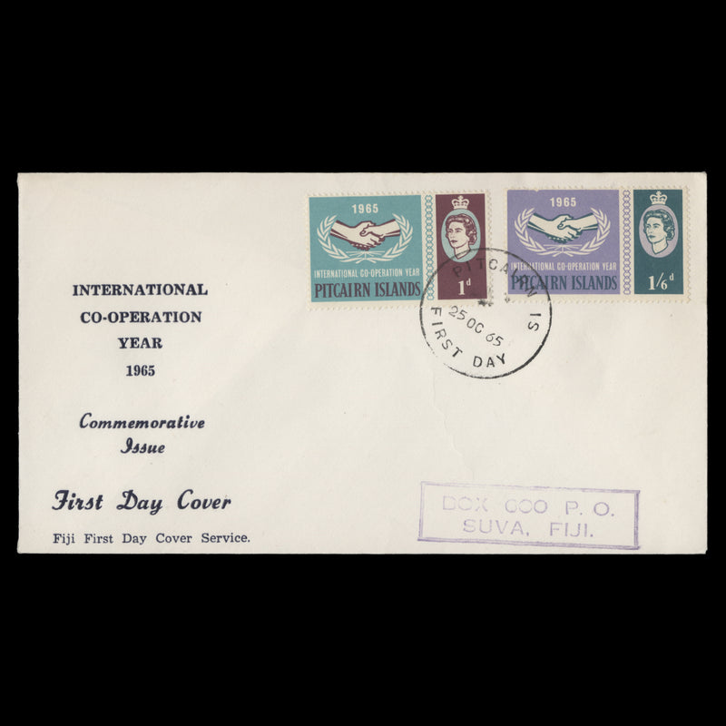 Pitcairn Islands 1965 International Cooperation Year first day cover