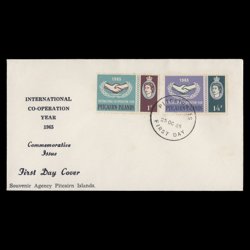 Pitcairn Islands 1965 International Cooperation Year first day cover