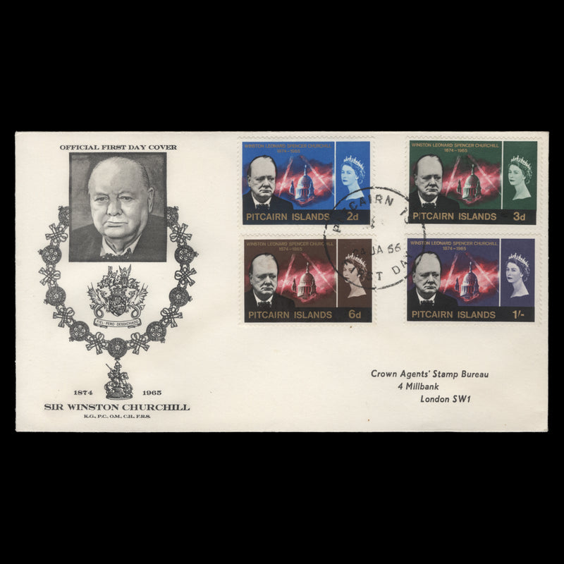 Pitcairn Islands 1966 Churchill Commemoration first day cover