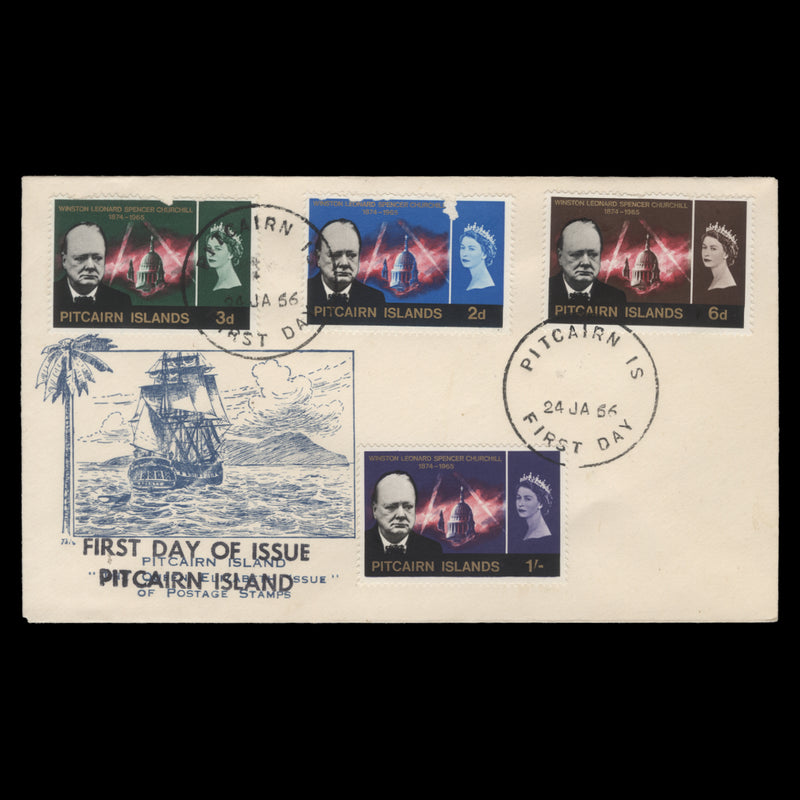 Pitcairn Islands 1966 Churchill Commemoration first day cover