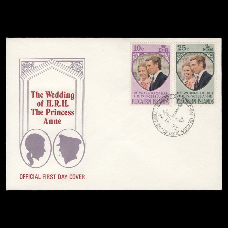 Pitcairn Islands 1973 Royal Wedding first day cover