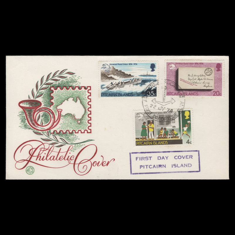 Pitcairn Islands 1974 UPU Centenary first day cover