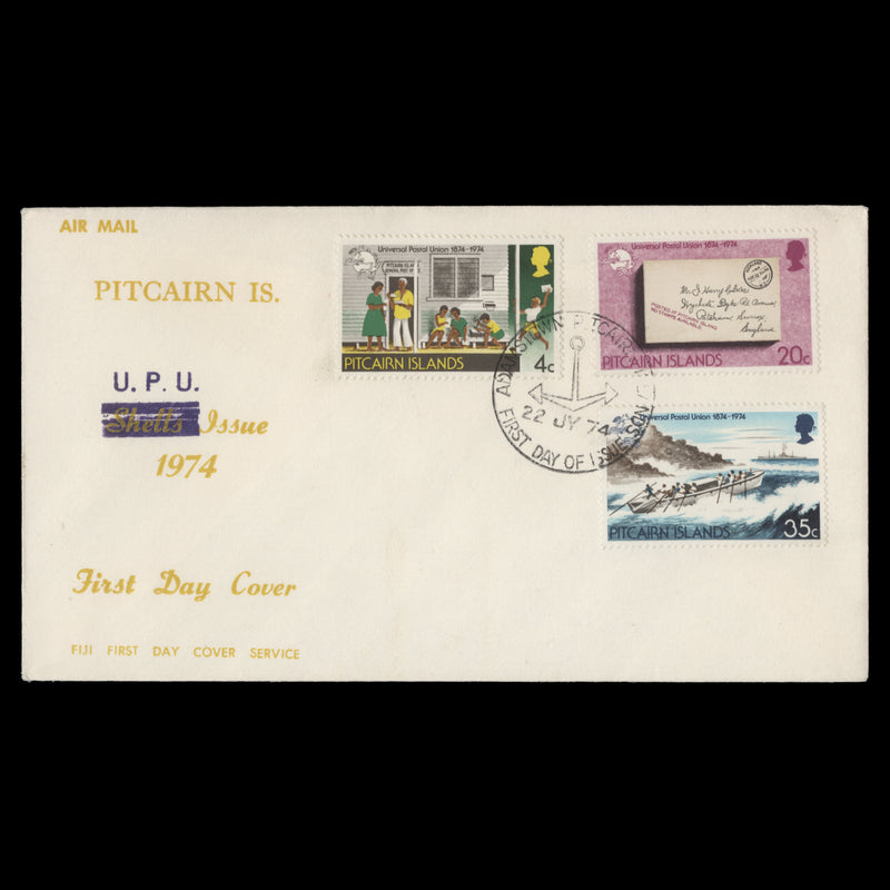 Pitcairn Islands 1974 UPU Centenary first day cover